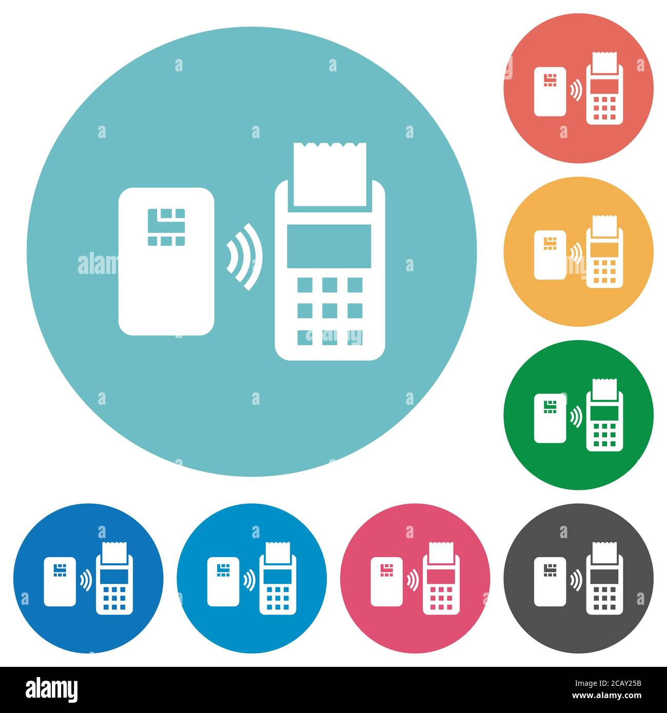 Nfc technology contactless icons set vector payment communication hi ...