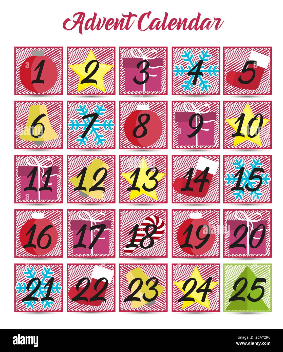 Christmas advent calendar Stock Vector Image & Art Alamy