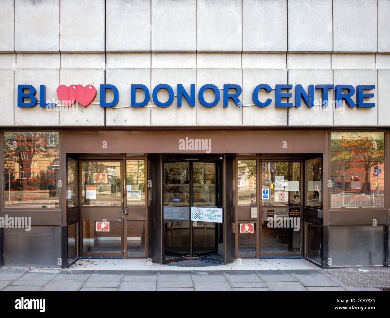 Edinburgh Blood Donor Centre, 41 Lauriston Place, Edinburgh EH3 9HB, Scotland, UK. Stock Photo