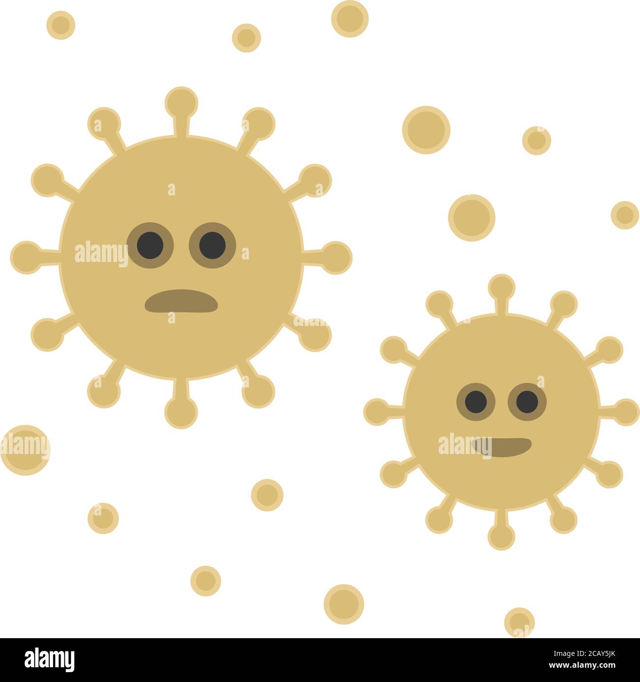 Drawing virus icon set. Vector illustration isolated on white background. Stock Vector