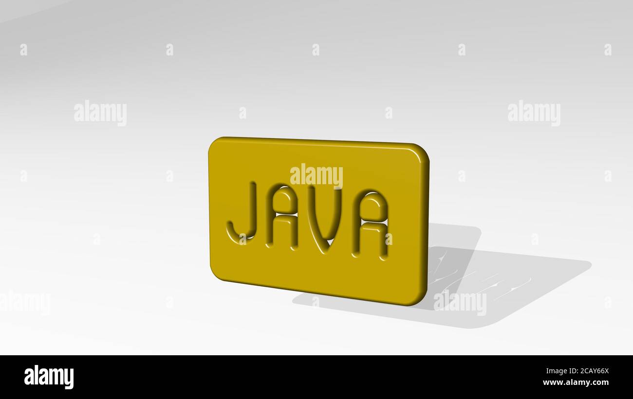 JAVA 3D icon casting shadow. 3D illustration. indonesia and asia Stock ...