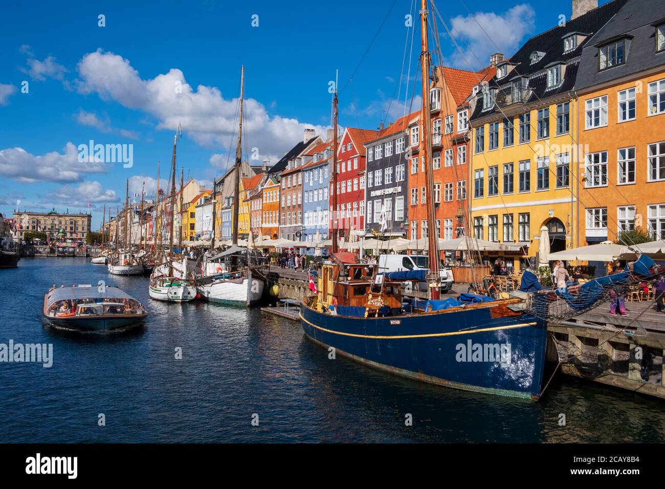 Nyhaven inner harbour in Copenhagen, Denmark Stock Photo