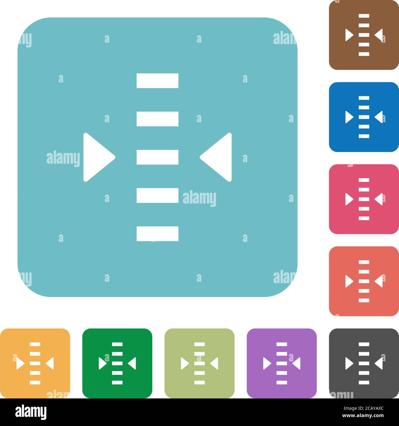 Adjust level white flat icons on color rounded square backgrounds Stock ...