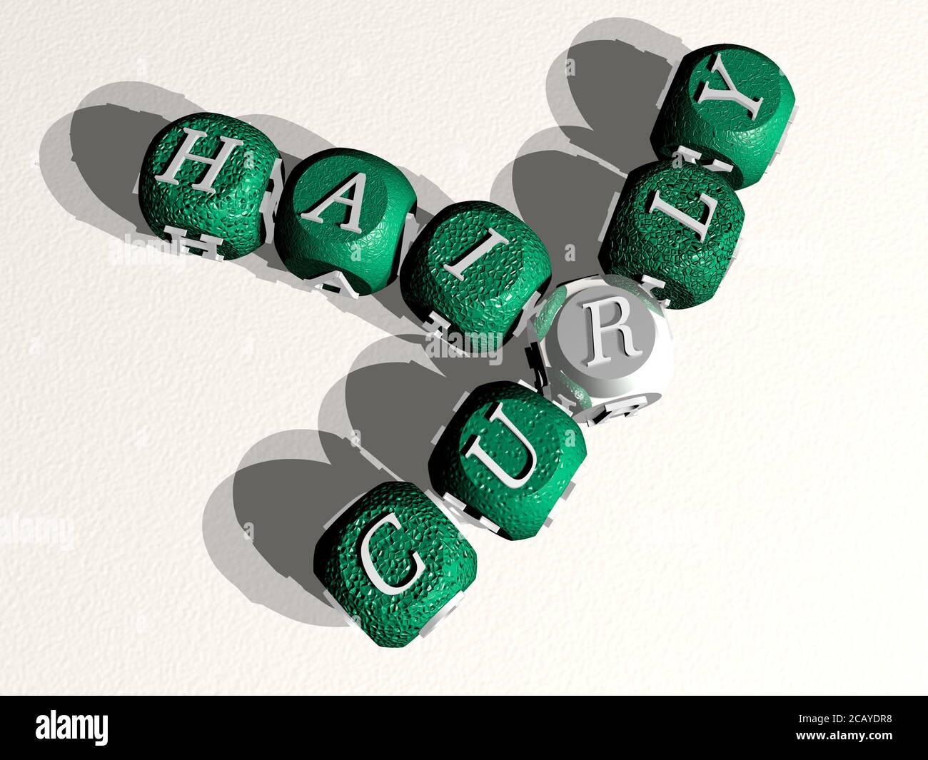 curly hair crossword of curved text made of individual letters 3D curly hair crossword of curved text made of individual letters 3D