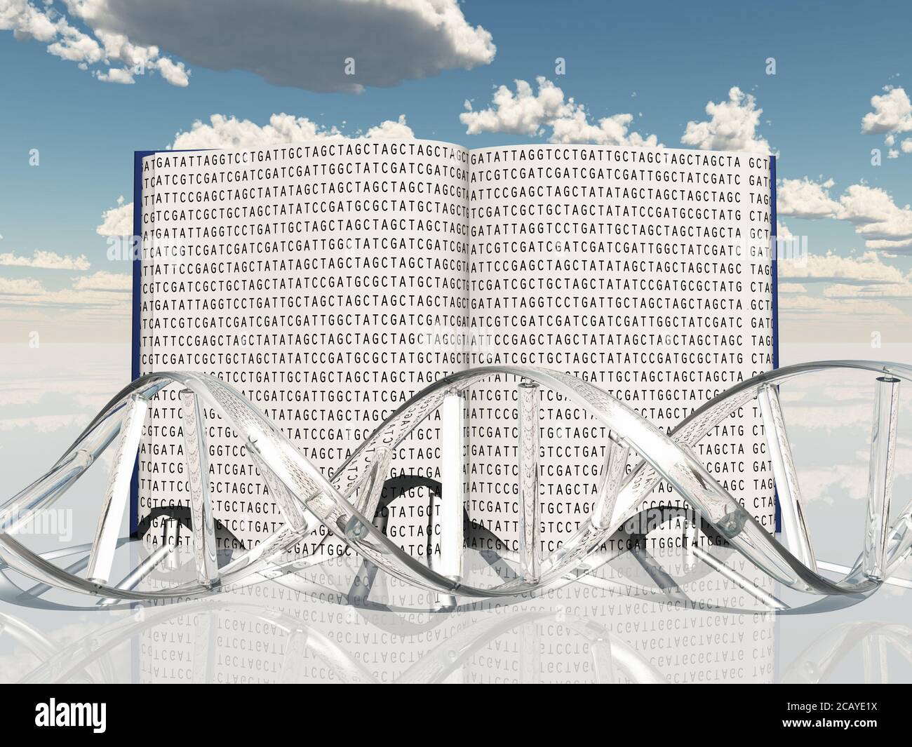 Book with Gentic Code Stock Photo - Alamy