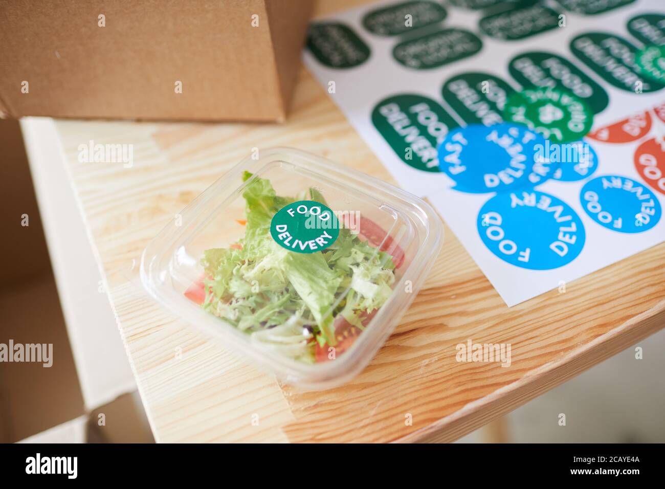 Premium Photo  Food delivery of lunch boxes with vegetable salads in disposable  plastic containers on white table