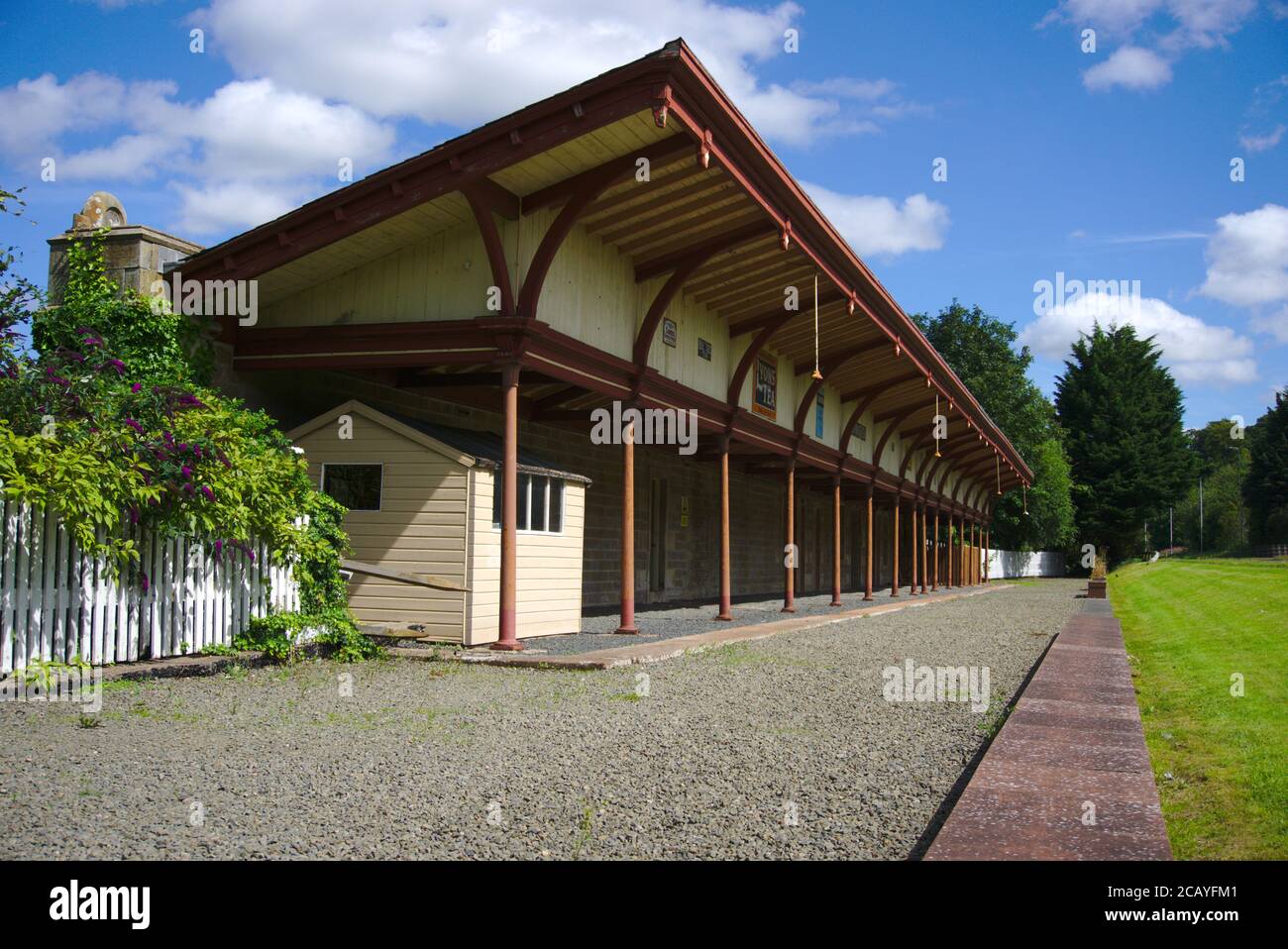 Disused railway station outside Melrose, Roxburghshire, Scottish Borders, UK. Stock Photo