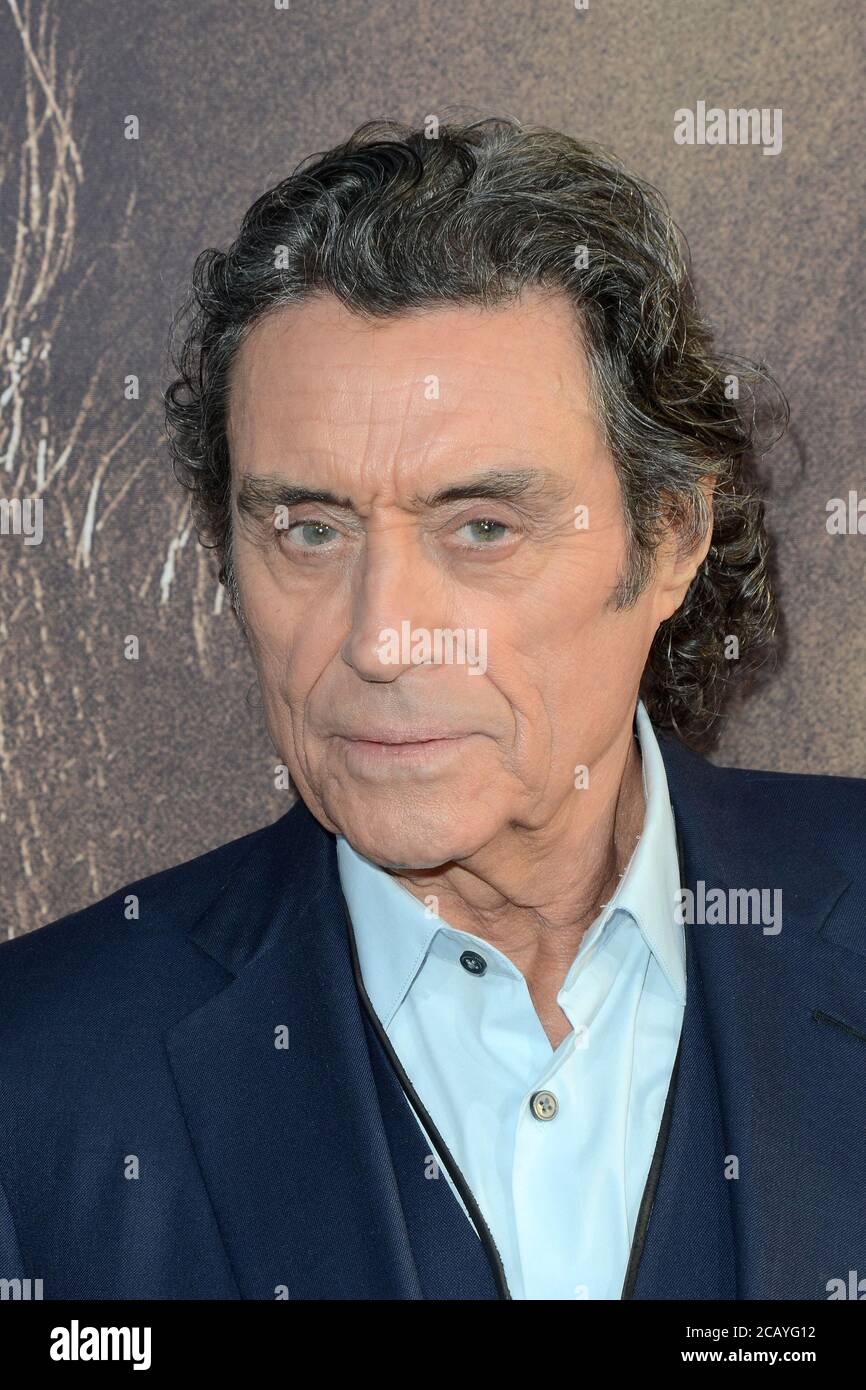 LOS ANGELES - MAY 14:  Ian McShane at the 'Deadwood' HBO Premiere at the ArcLight Hollywood on May 14, 2019 in Los Angeles, CA Stock Photo