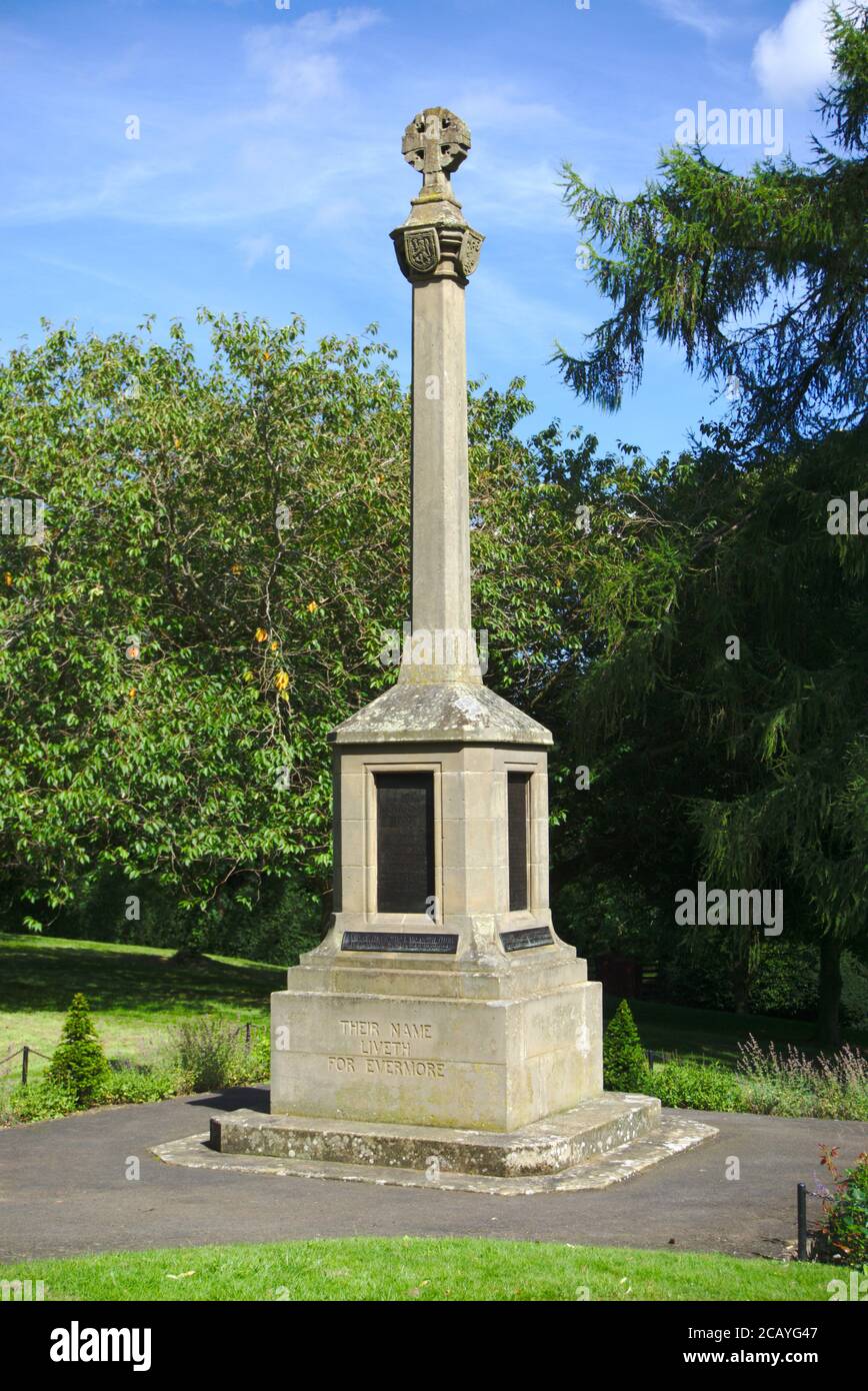 War memorial in Melrose, Roxburghshire, Scottish Borders, UK Stock Photo
