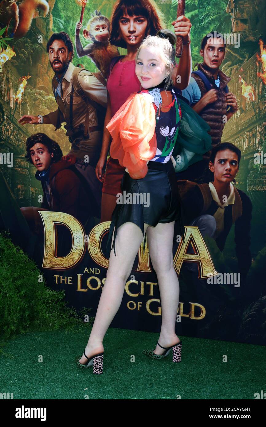 LOS ANGELES - JUL 28:  Ella Anderson at the 'Dora and the Lost City of Gold' World Premiere at the Regal LA Live on July 28, 2019 in Los Angeles, CA Stock Photo