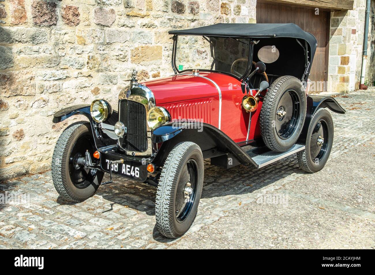 Vintage Red Citroen C2 Cabriolet 1923-1926 Stock Photo