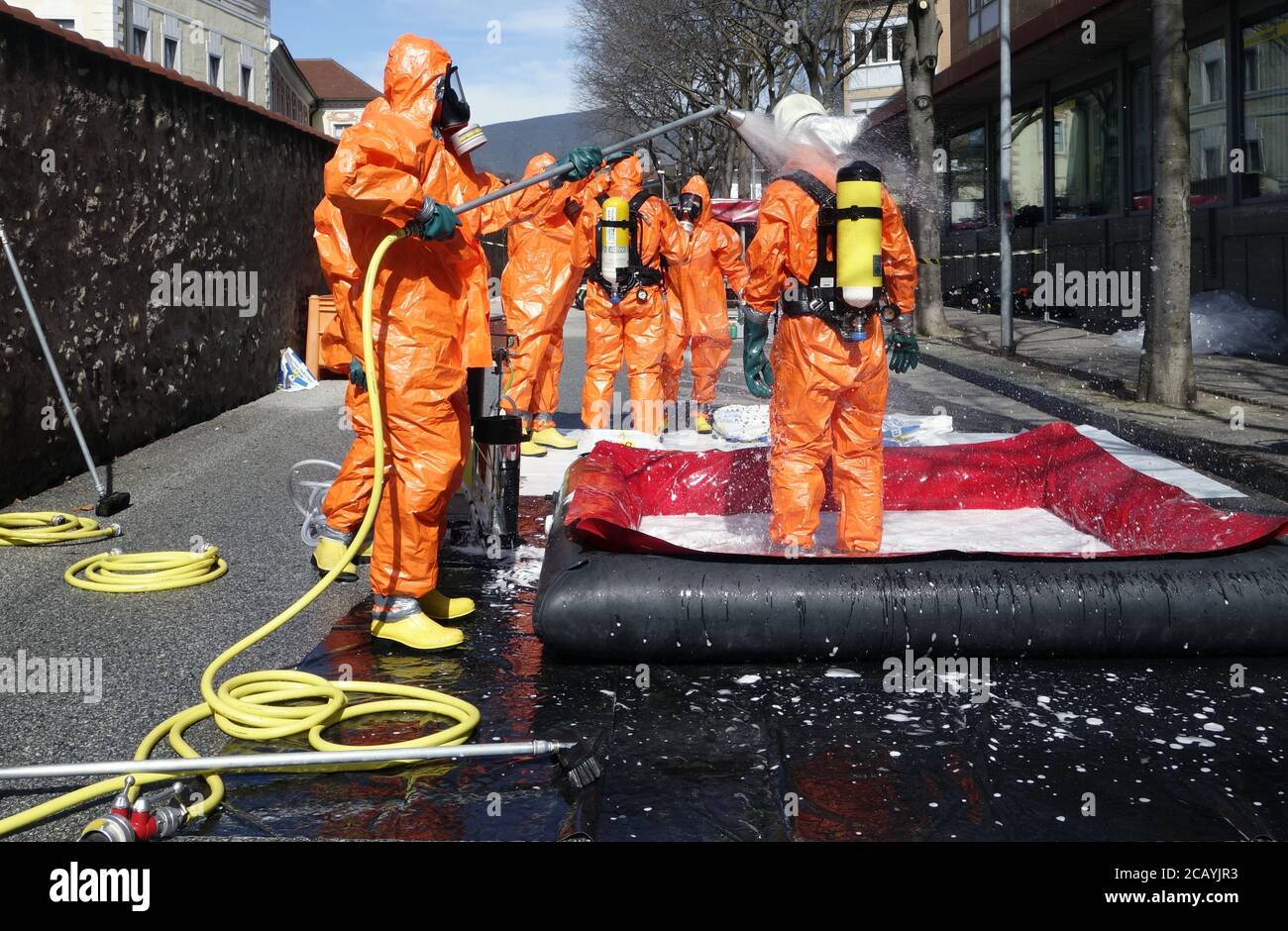 Corona Virus Alert. Change of rescuers comes out zone of infection and