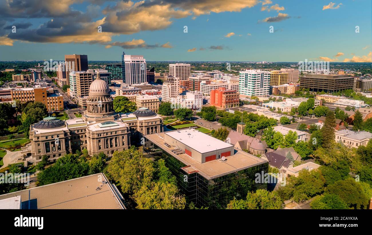 City of trees Boise downtown district Stock Photo Alamy