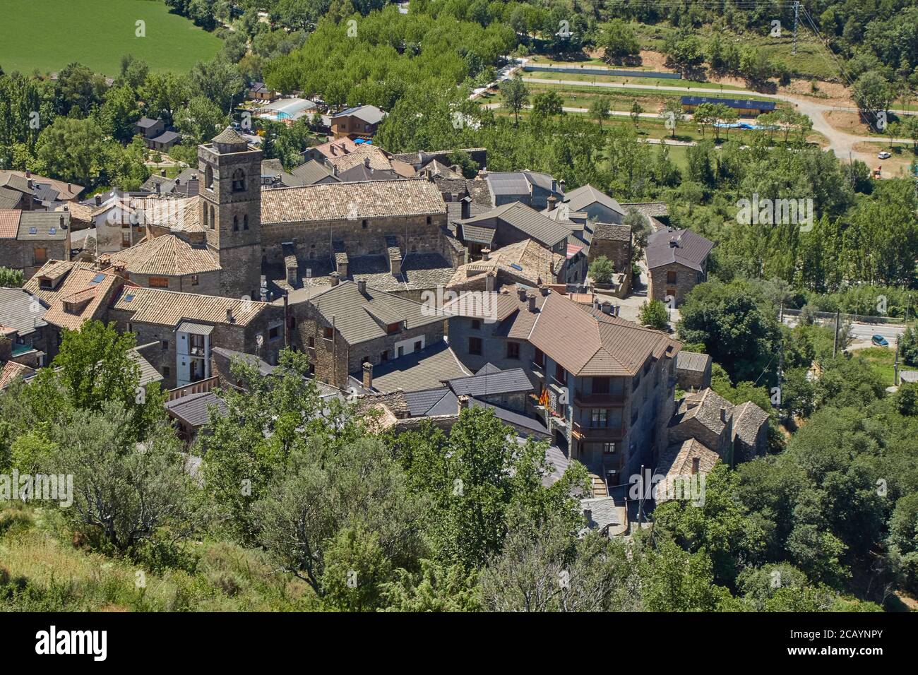 Boltaña is a village in Huesca province, Aragon, Spain Stock Photo