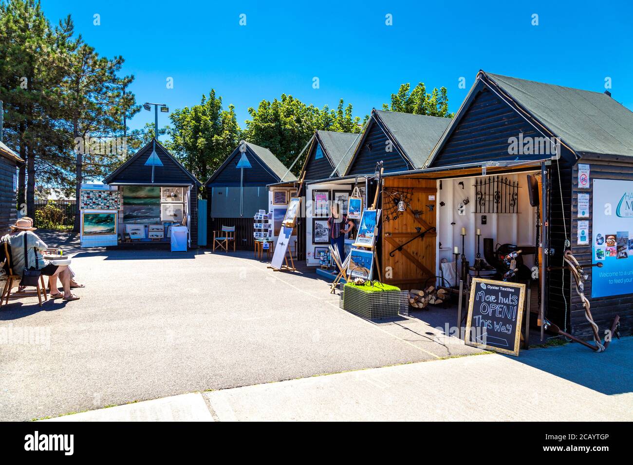 Artisan and crafts Harbour Market in Whitstable, Kent, UK Stock Photo