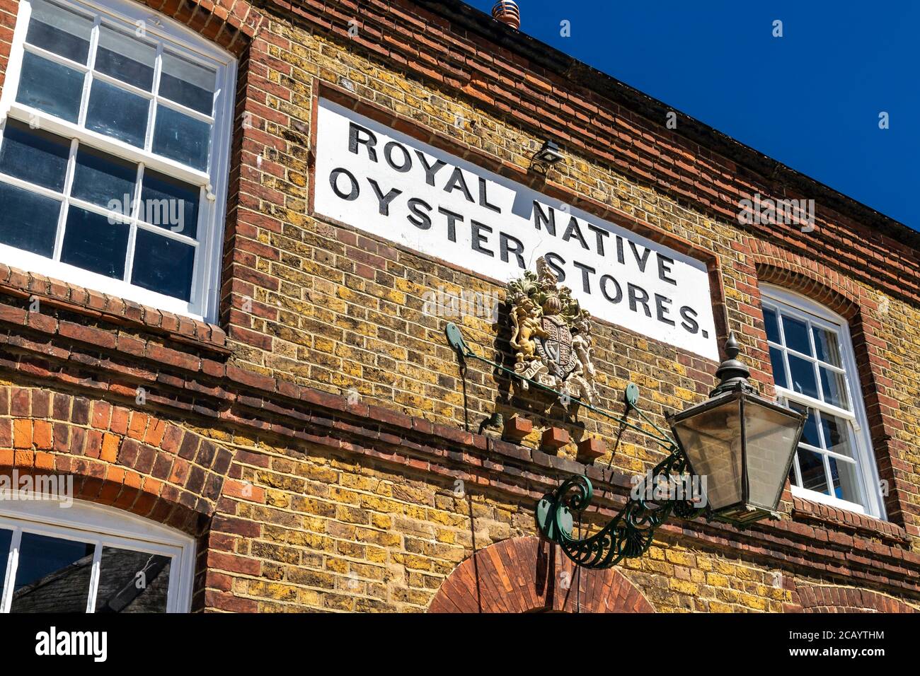 Royal Native Oyster Stores building in Whitstable, Kent, UK Stock Photo