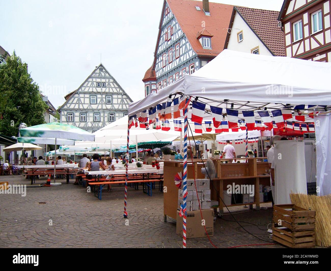 Waiblingen Old Town Platz Bierfest Stock Photo