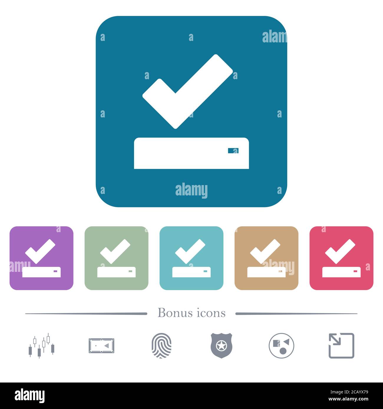Successfully saved white flat icons on color rounded square backgrounds ...