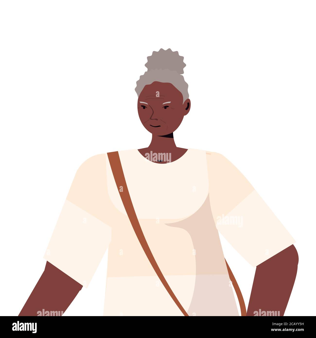Elegant African american woman posing in a black dress and gold jewelry.  Fashion and beauty flat vector illustration on abstract background Stock  Vector Image & Art - Alamy