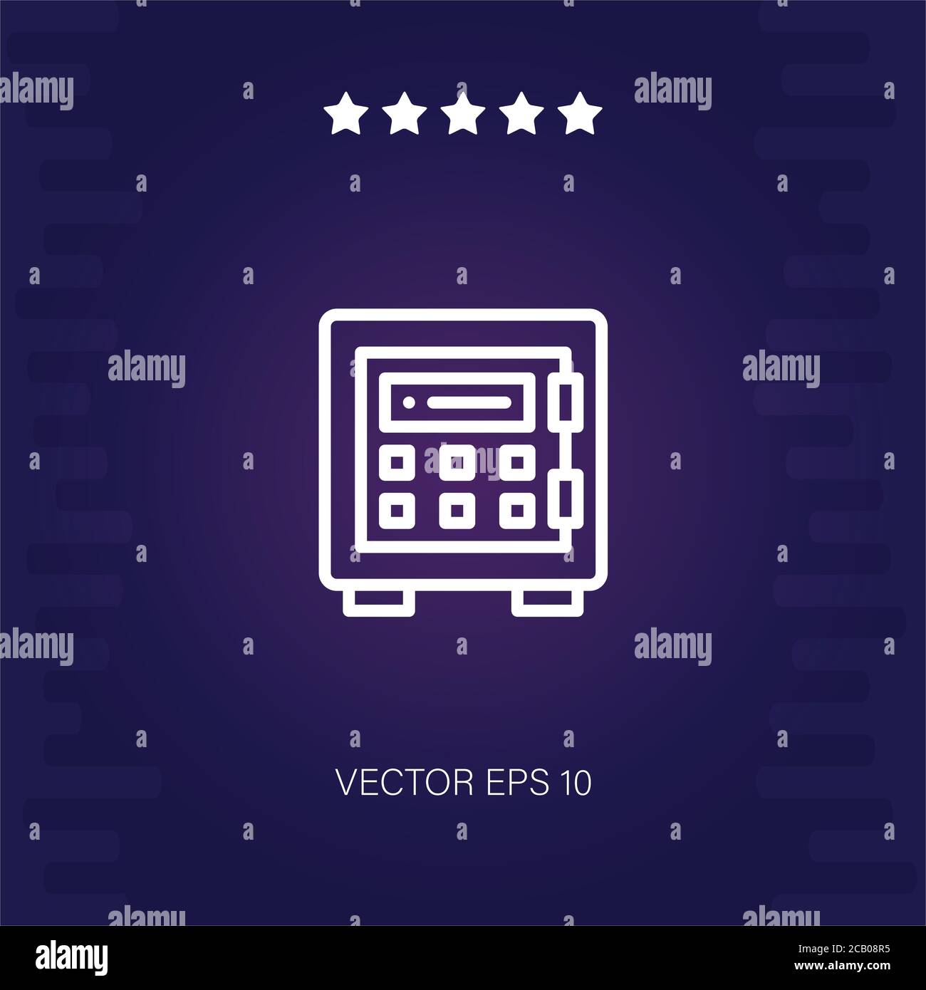 safebox vector icon modern illustration Stock Vector