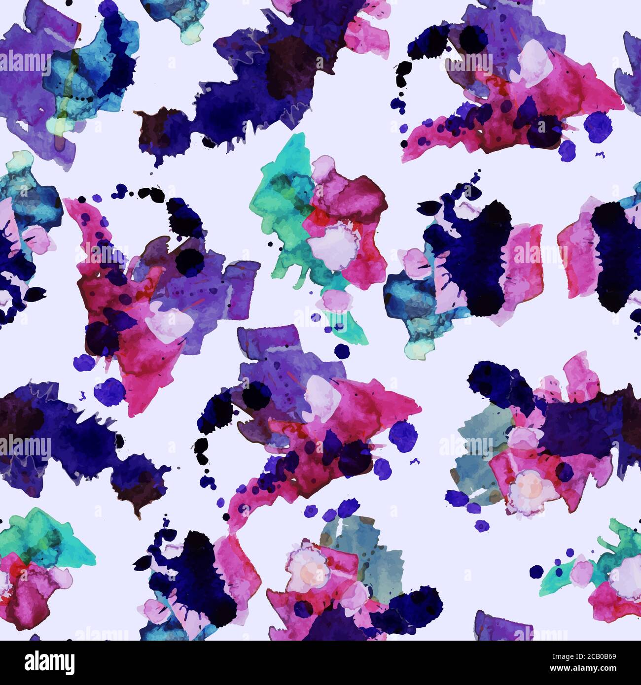 Seamless pattern with watercolor blots. Vector. Stock Vector