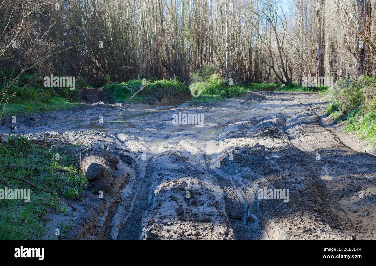 New Zealand Countryside Scenes: public access 4X4 Off-road tracks, for recreation and adventure. Stock Photo