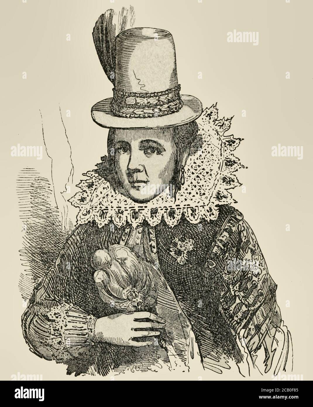 Portrait of Pocahontas Stock Photo