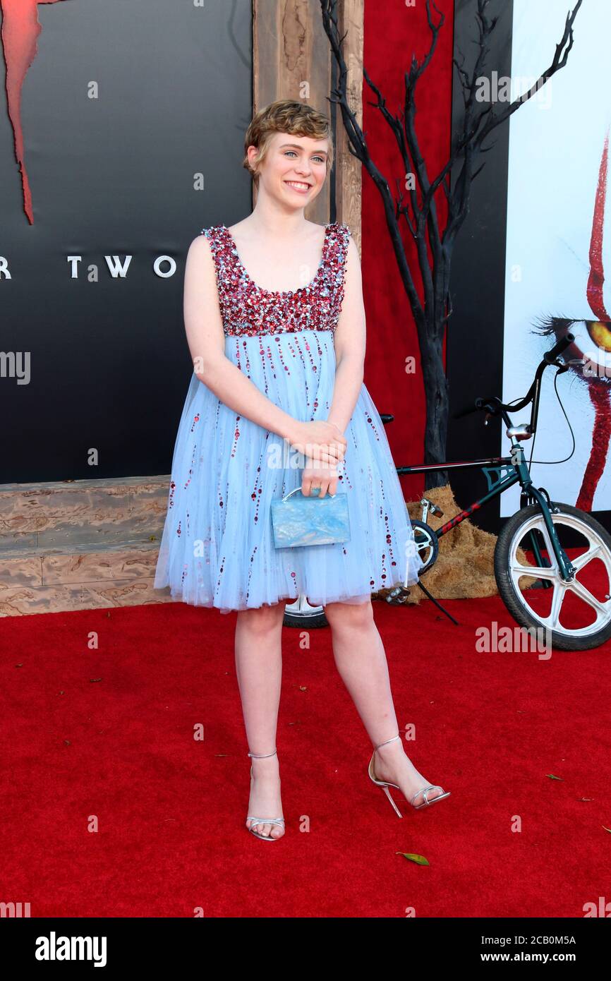 LOS ANGELES - AUG 26: Sophia Lillis at the "It Chapter Two" Premiere at