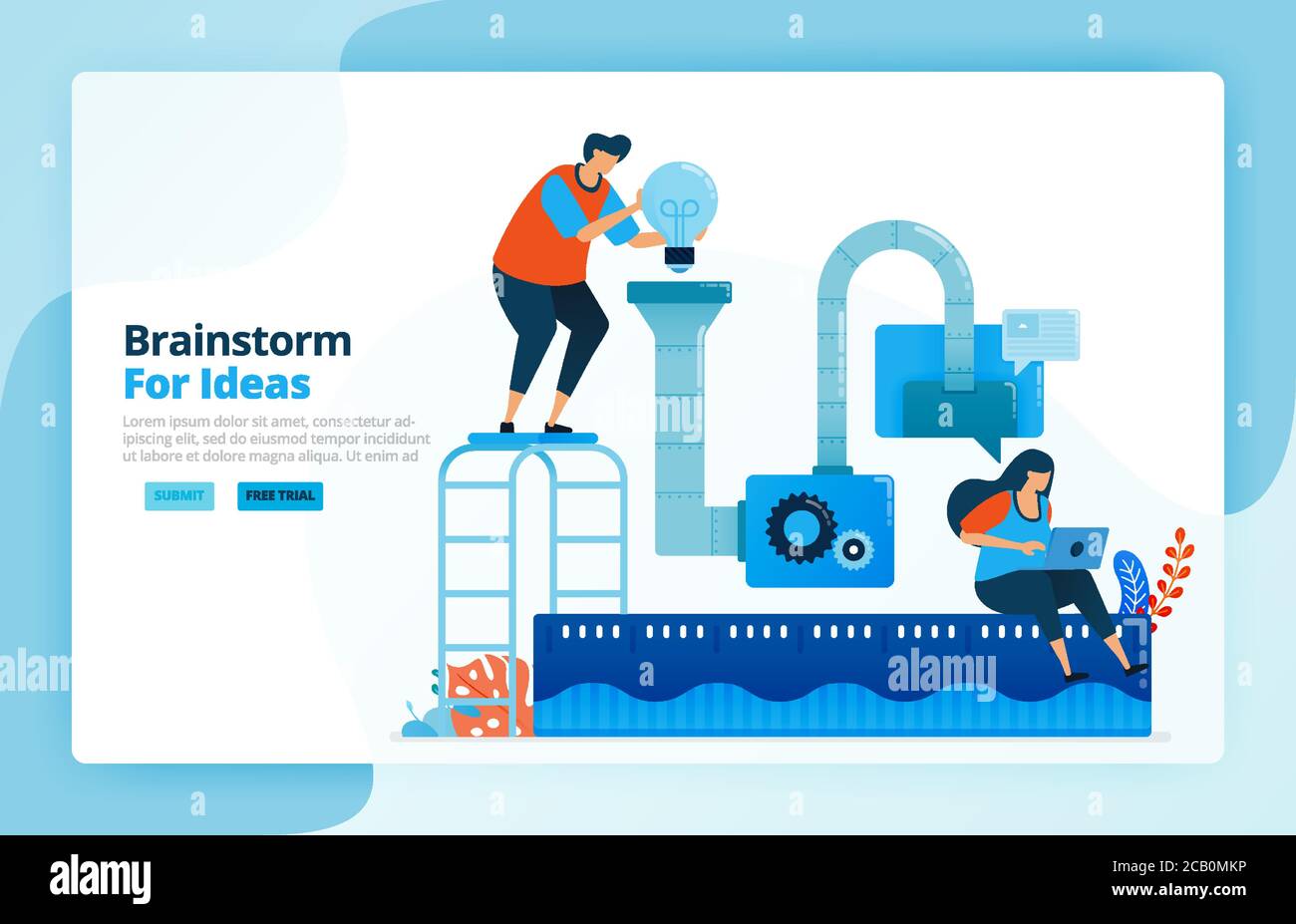 Vector illustration of activities from problem solving process and ...