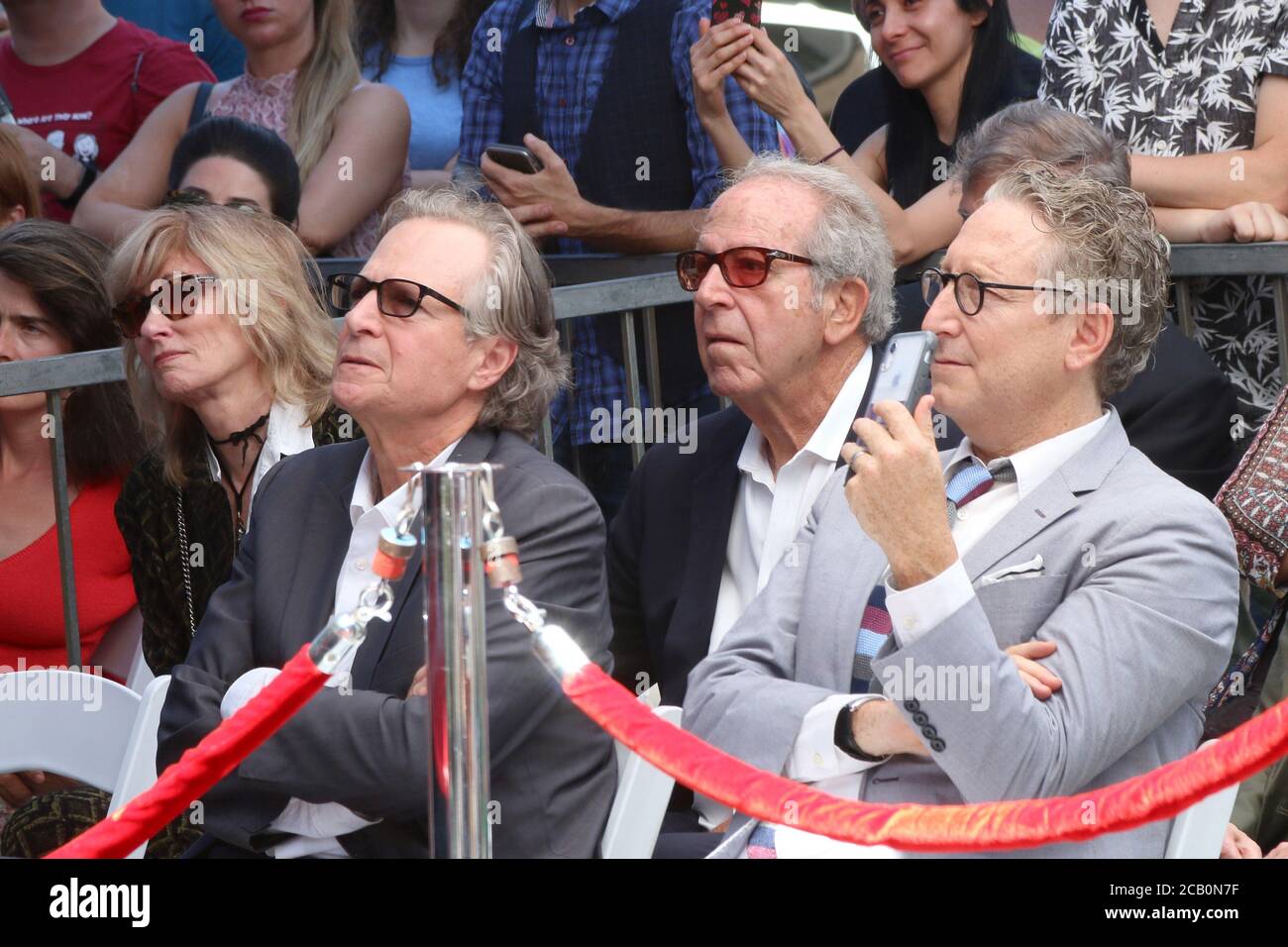 LOS ANGELES - SEP 12:  David Steinberg, Robert Desiderio, Brynn Thayer, Bernard Telsey at the Judith Light Star Ceremony on the Hollywood Walk of Fame on September 12, 2019 in Los Angeles, CA Stock Photo