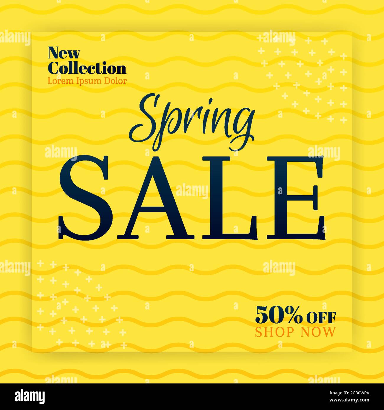 Spring sales for new collection fashion. Banner and social media ads