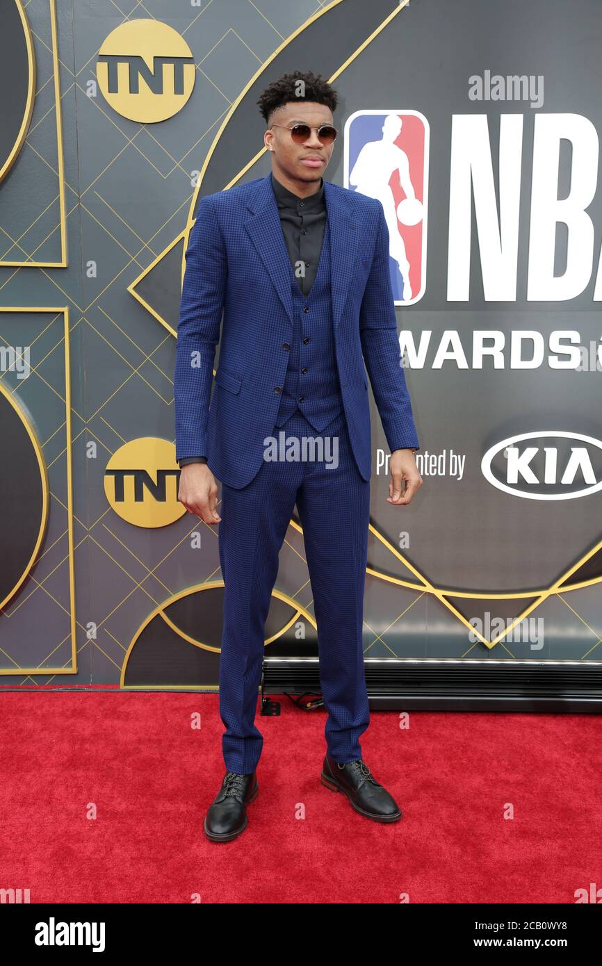 LOS ANGELES - JUN 24: Giannis Antetokounmpo at the 2019 NBA Awards at the  Barker Hanger on June 24, 2019 in Santa Monica, CA Stock Photo - Alamy