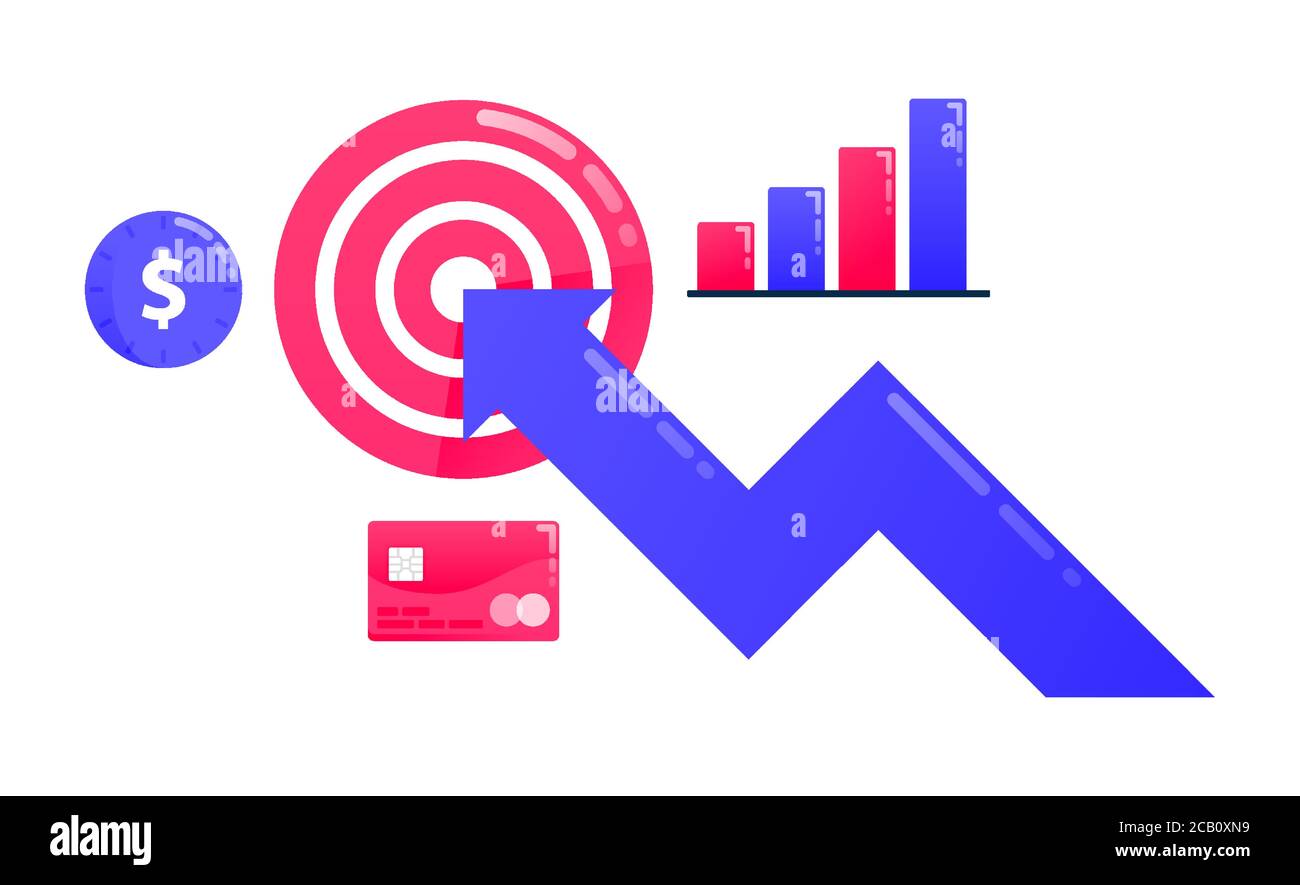 Logos for achieve goals, business targets, arrows and darts, business