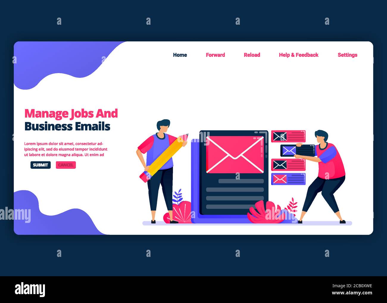 Job search landing page Stock Vector Images Alamy