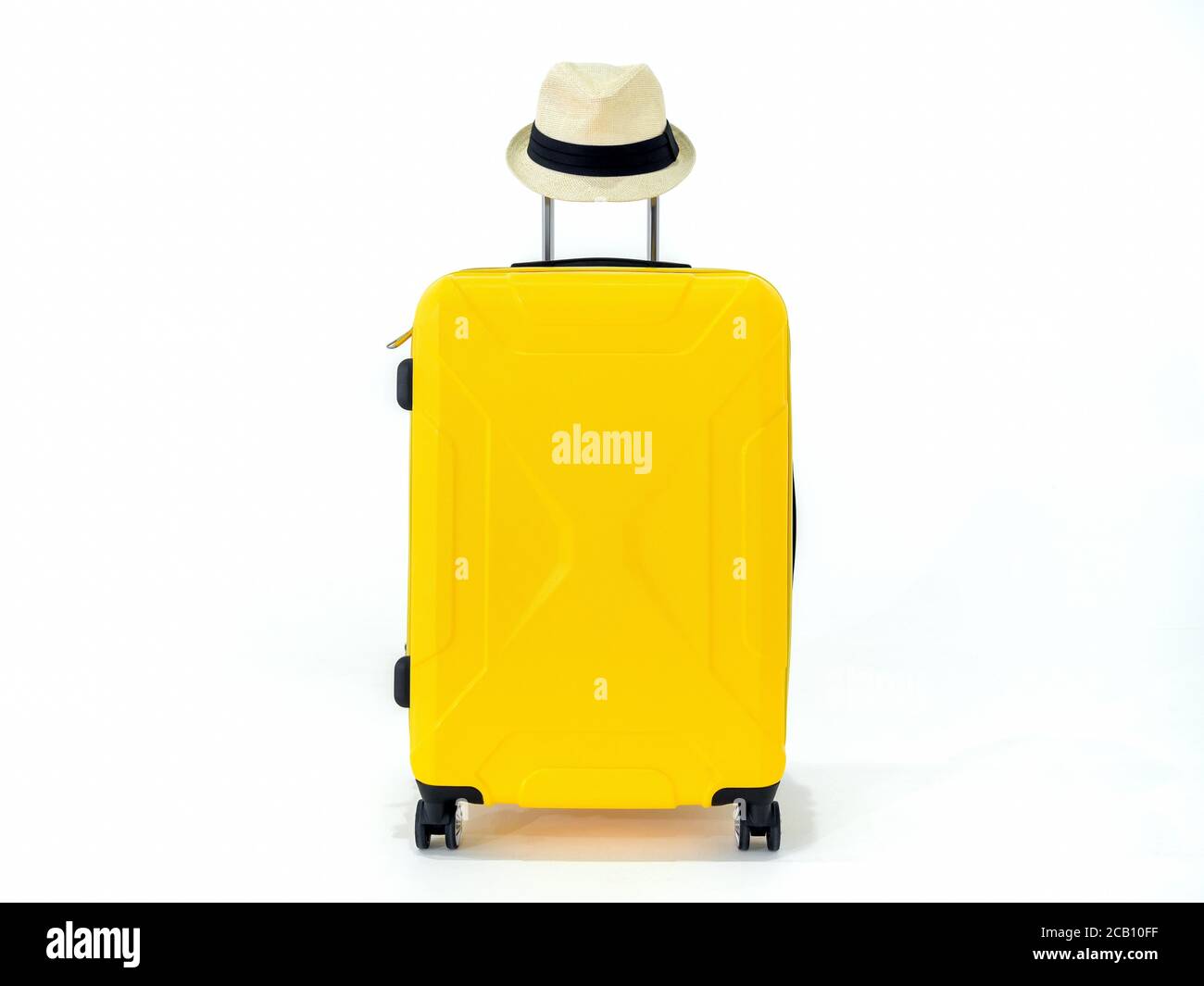 large yellow suitcase