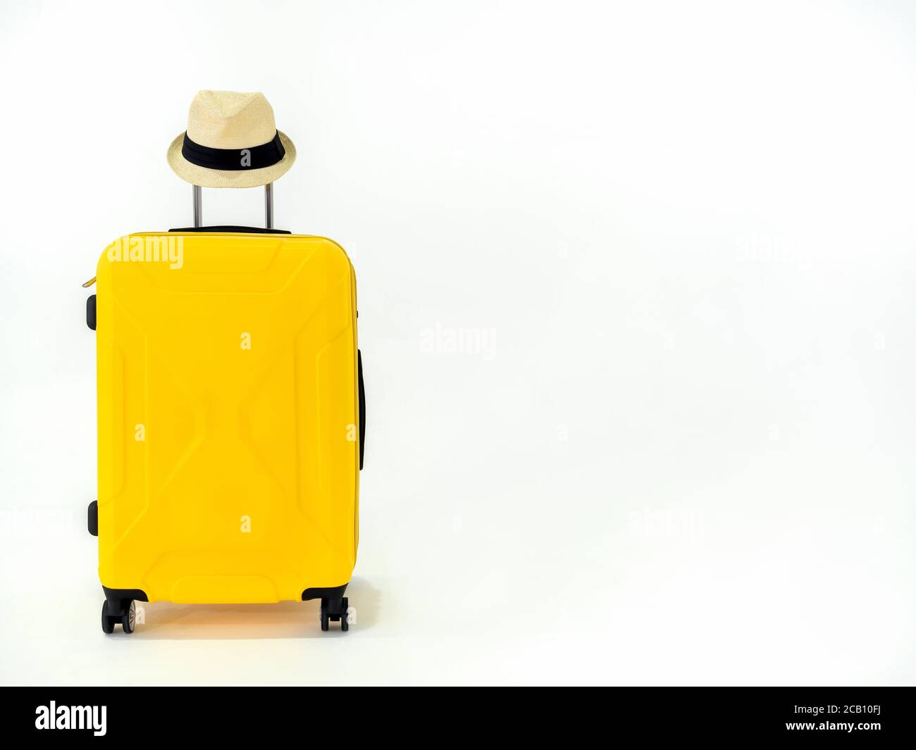 large yellow suitcase