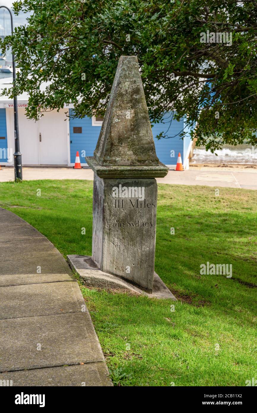 Sydney NSW Australia - May 27th 2020 - Obelisk VIII Miles From Sydney in Watsons Bay on a sunny autumn afternoon Stock Photo