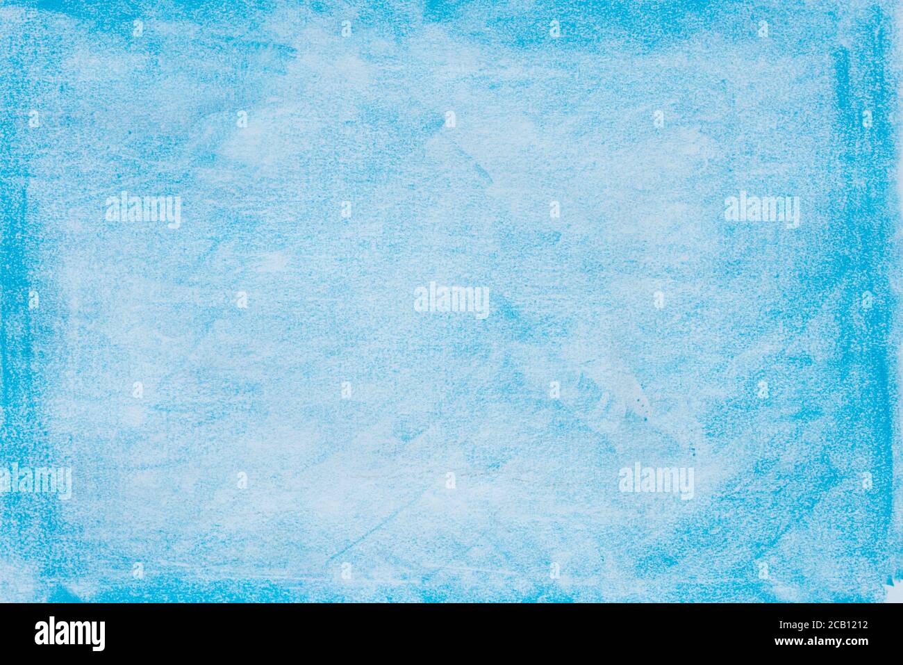blue pastel crayon on paper background texture Stock Photo
