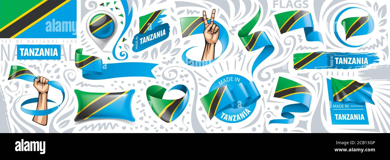 Vector flagpole with tanzania flag hi-res stock photography and images ...