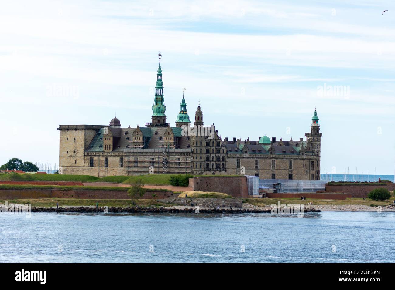 Elsinore, Denmark - August 2, 2020: The Kronborg castle known from William Shakespeare's play Hamlet. One of the most important Renaissance castles in Northern Europe. UNESCO's World Heritage Sites Stock Photo