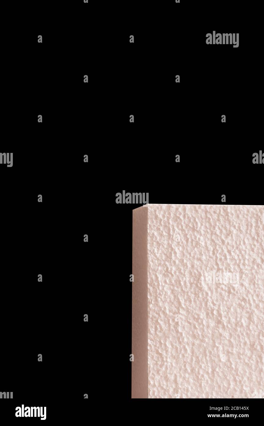 Background image with a three-dimensional pink rectangle Stock Photo