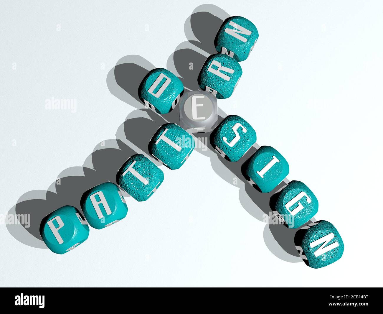 pattern design crossword of curved text made of individual letters. 3D  illustration. background and abstract Stock Photo - Alamy