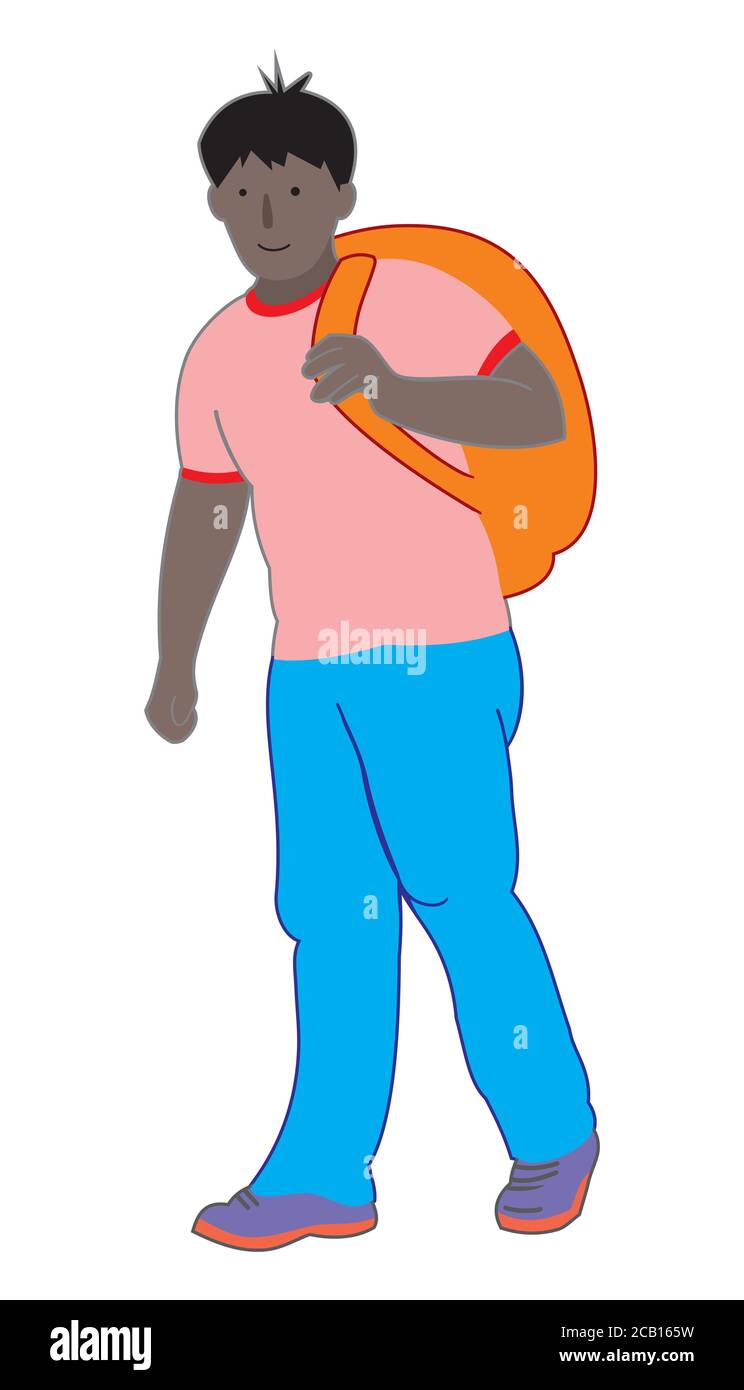 African american teen boy looking Stock Vector Images - Alamy