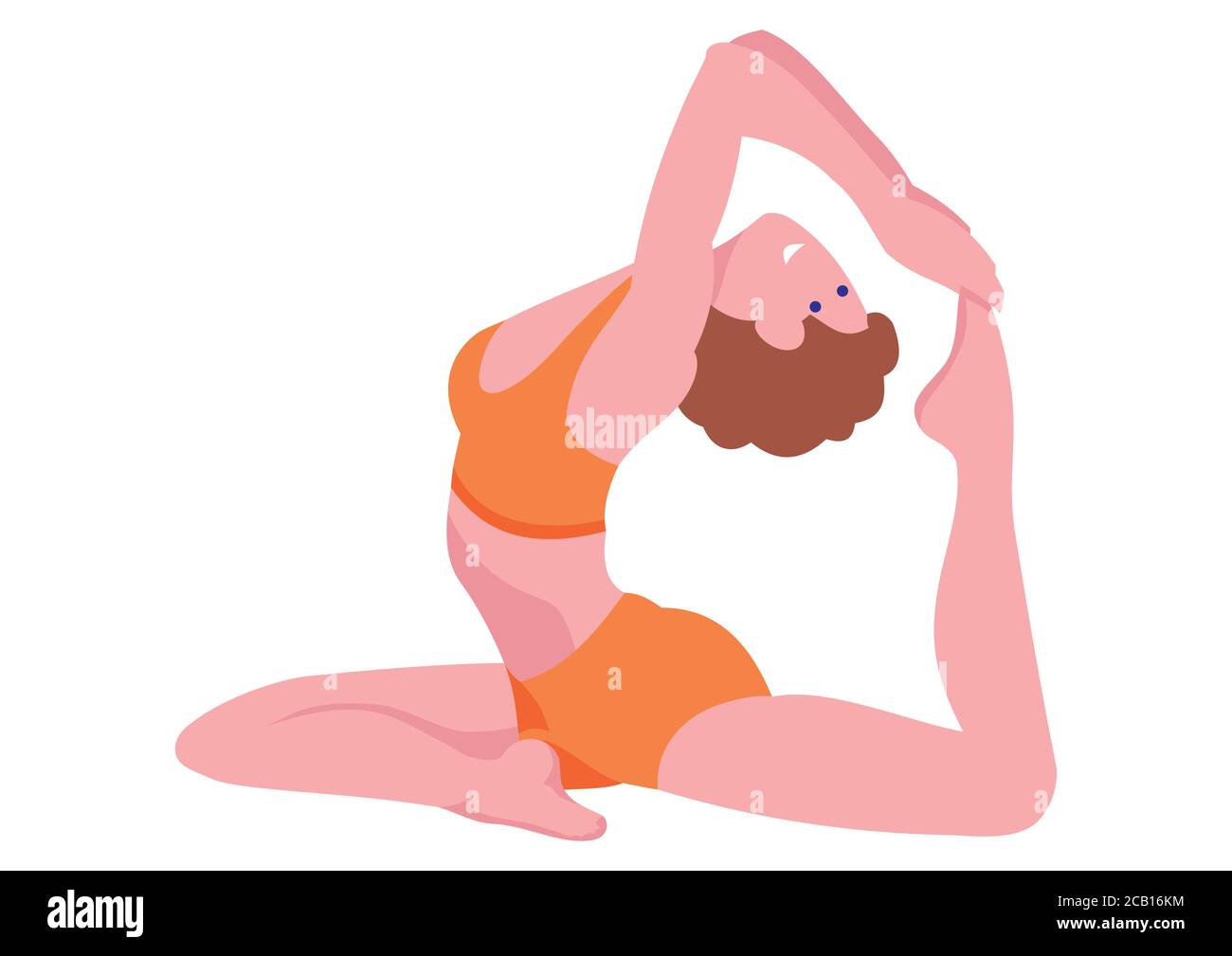 People silhouettes doing yoga on white background. Yoga class with people meditating and doing breathing exercise. Healthy life style. Stock Vector