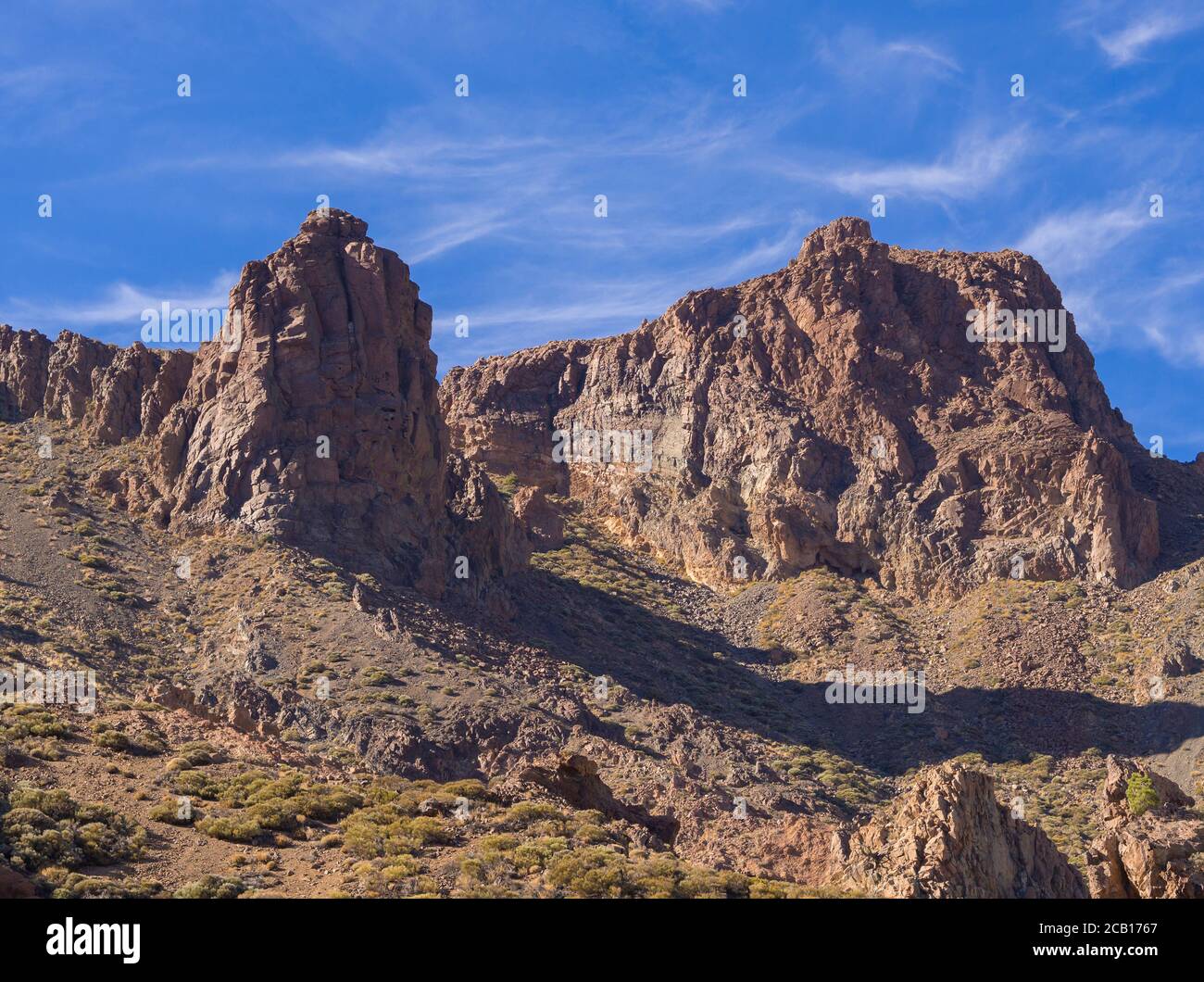 view on famous rock formation cathedral in Roques de Garcia and ...