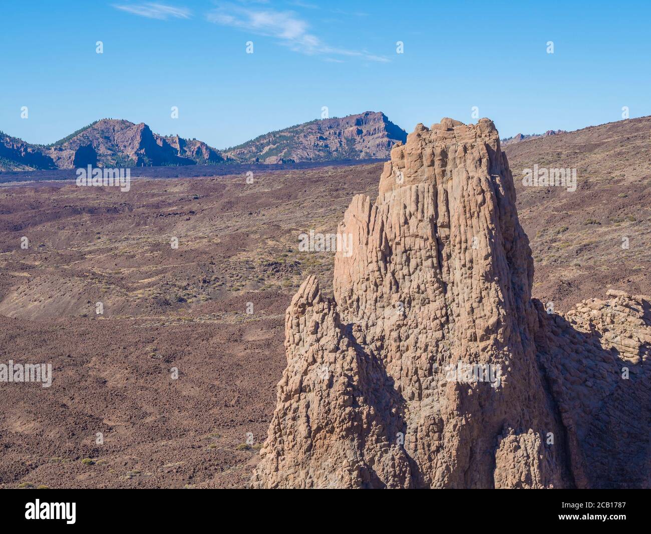 view on famous rock formation cathedral in Roques de Garcia and ...