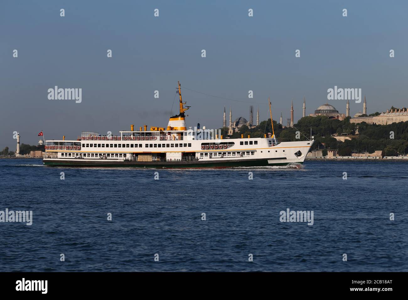 Ferry in Bosphorus Strait, Istanbul City, Turkey Stock Photo - Alamy