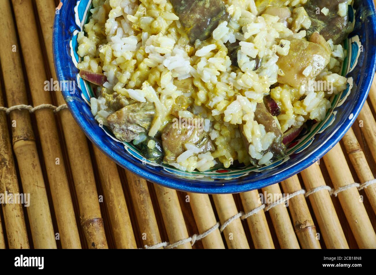 Chettinad style South Indian Mushroom Biryani Stock Photo Alamy