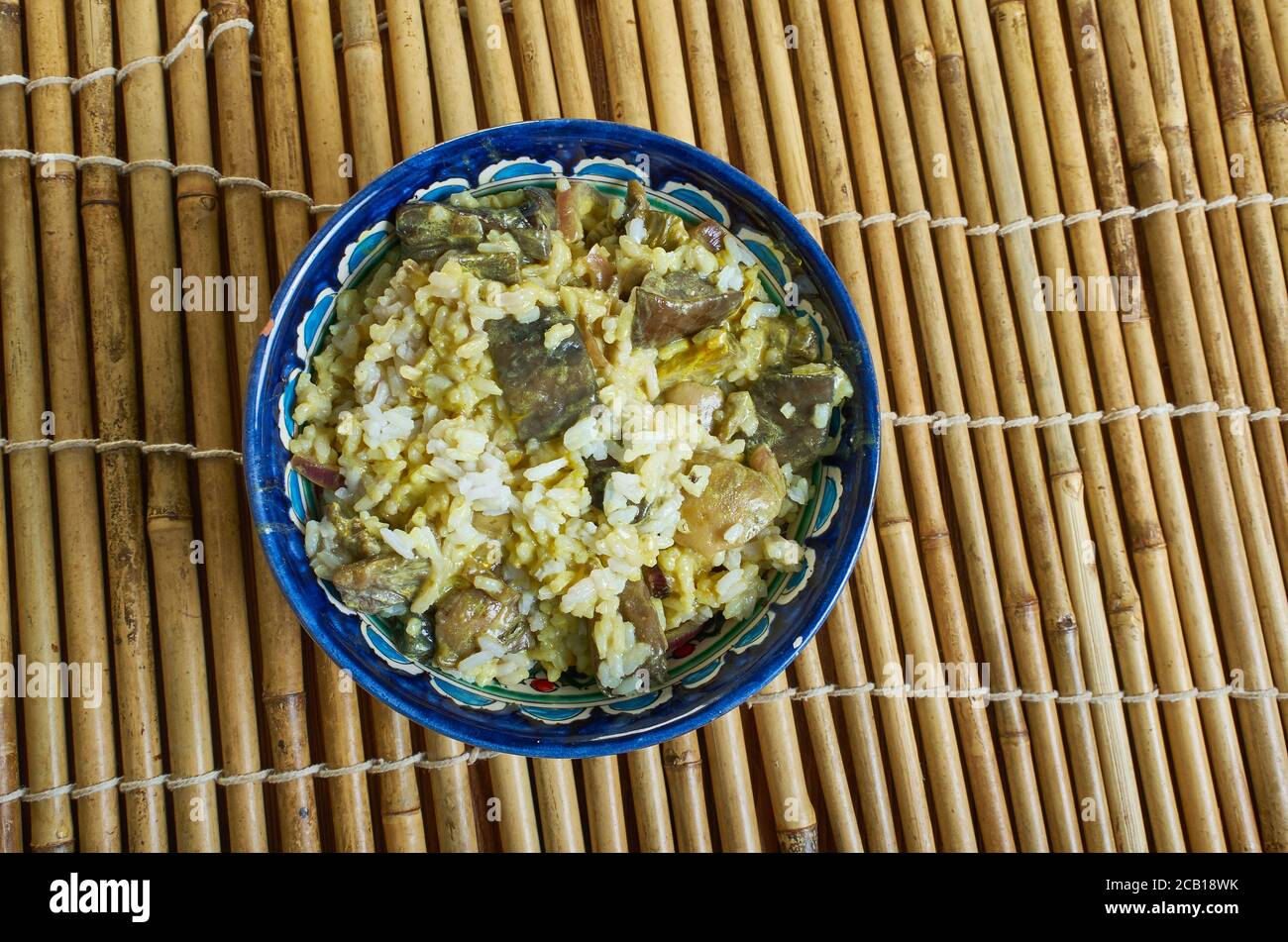 Chettinad style South Indian Mushroom Biryani Stock Photo Alamy