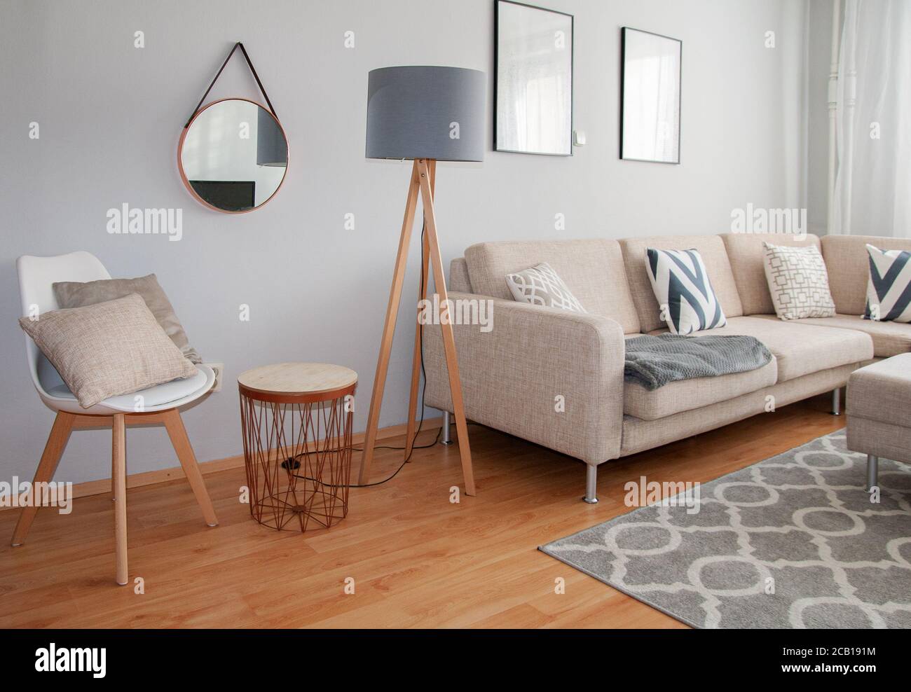 Scandinavian Minimalism Design. Beautiful Living room Decorated in the ...